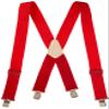 Custom Leathercraft110RED Heavy Duty Work Suspenders, Elastic Straps, One Size, Red view 2