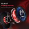 Pyle 4'' x 6'' Three Way Sound Speaker System - Pro Mid Range Triaxial Loud Audio 240 Watt per Pair w/ 4 Ohm Impedance and 3/4'' Piezo Tweeter for Car Component Stereo PL463BL view 3