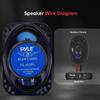 Pyle 4'' x 6'' Three Way Sound Speaker System - Pro Mid Range Triaxial Loud Audio 240 Watt per Pair w/ 4 Ohm Impedance and 3/4'' Piezo Tweeter for Car Component Stereo PL463BL view 4