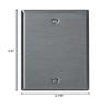 Leviton 1-Gang Blank Device Wallplate, Standard Size, Non-Magnetic Stainless Steel, 84014-40 view 4