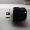 Marinco Power Products 8215 15A 125V 2P 3W (5-15P) Hospital Grade Plug - White Body in A Black Housing view 4