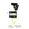 Go Green Power Inc. (GG-12402) 12/3 SJTW 2' Portable 3-Outlet In-line Ground Fault Circuit Interrupter (GFCI),Yellow view 2