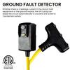 Go Green Power Inc. (GG-12402) 12/3 SJTW 2' Portable 3-Outlet In-line Ground Fault Circuit Interrupter (GFCI),Yellow view 3