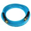 Coilhose Pneumatics PFE60254T Flexeel Reinforced Polyurethane Air Hose, 3/8-Inch ID, 25-Foot Length with (2) 1/4-Inch MPT Reusable Strain Relief Fittings, Transparent Blue view 1