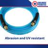Coilhose Pneumatics PFE60254T Flexeel Reinforced Polyurethane Air Hose, 3/8-Inch ID, 25-Foot Length with (2) 1/4-Inch MPT Reusable Strain Relief Fittings, Transparent Blue view 3