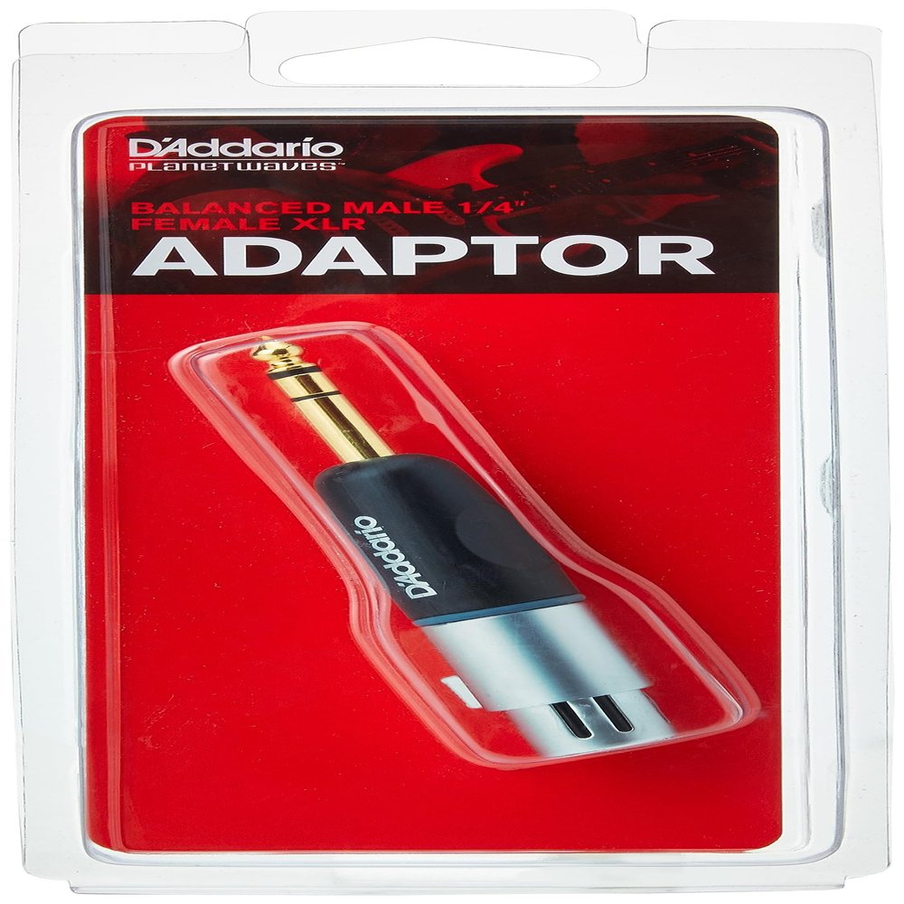 D'Addario Accessories PW-P047AA  Male Balanced to XLR Female Adapter  Adapt a Balanced Signal from XLR to  TRS or Vice Versa  Premium Quality Components for Maximum Power and Signal Transfer