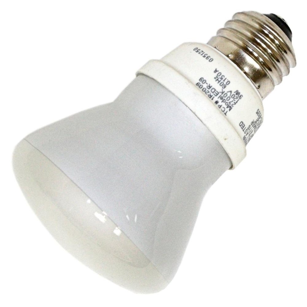 TCP Lighting 1R2009 Compact Fluorescent CFL Spiral Bulb E26 120V 9W 2700K, White
