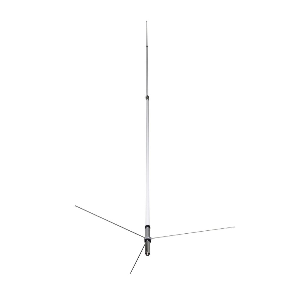 Tram 1481 200-Watt Dual-Band 3-Section Fiberglass Base Antenna with 50-Ohm UHF SO-239 Connector, 17-Ft. Tall (White)