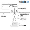NICOR Lighting 17001R 6" Universal Remodel Housing view 4