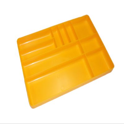Protoco Tool Box Organization Plastic Tray with 10 Compartment, 16-Inch x 11-Inch x 1.5-Inch, Yellow
