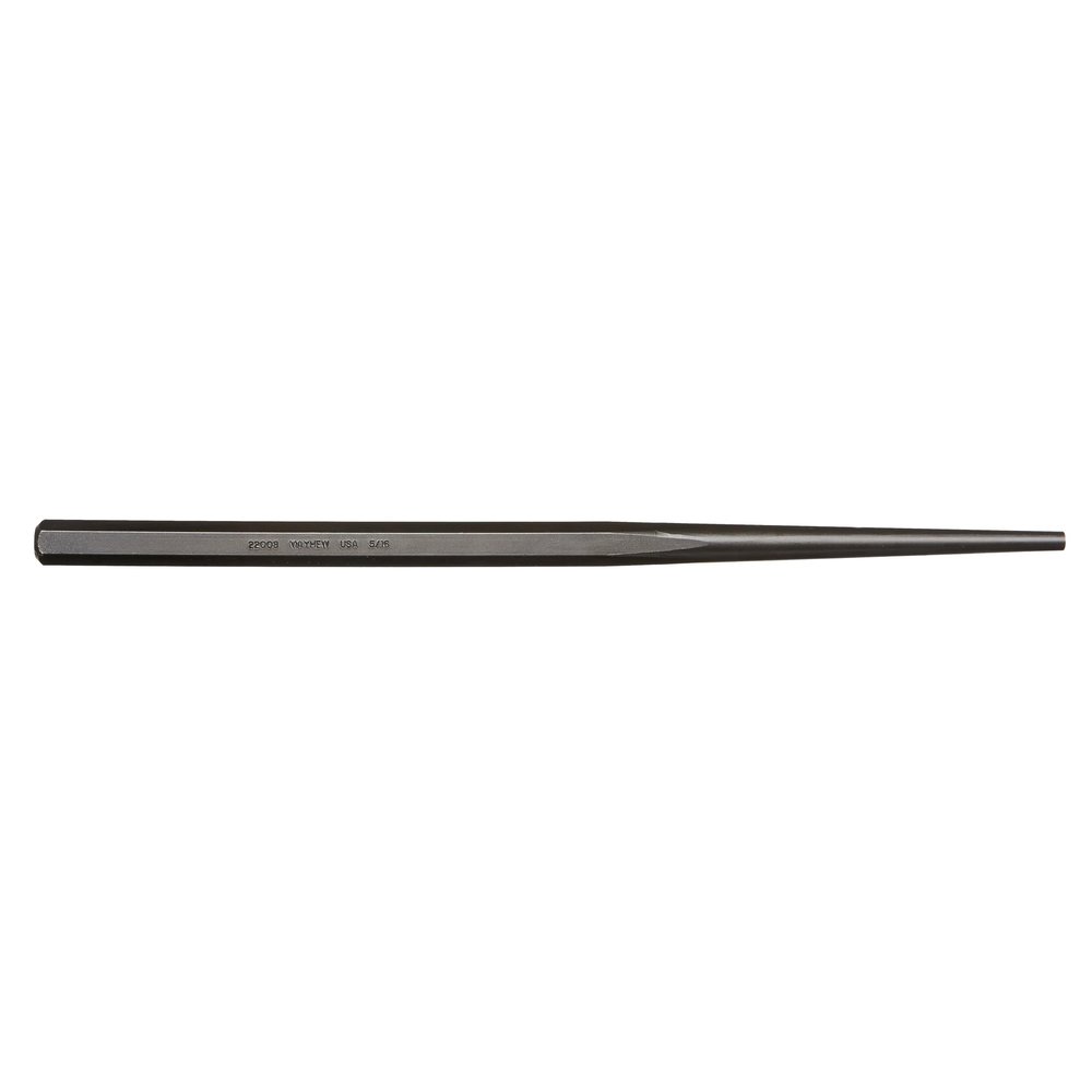 Mayhew Tools 22008 Extra-Long Aligning Line-Up Punch, 5/16" x 16", Black Oxide Finish