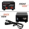 Pyramid Universal Compact Bench Power Supply - 5 Amp Linear Regulated Home Lab Benchtop AC-to-DC 12V Converter w/ 13.8 Volt DC 115V AC 70 Watt Power Input, Screw Type Terminals, Cooling Fan - PS7KX view 2