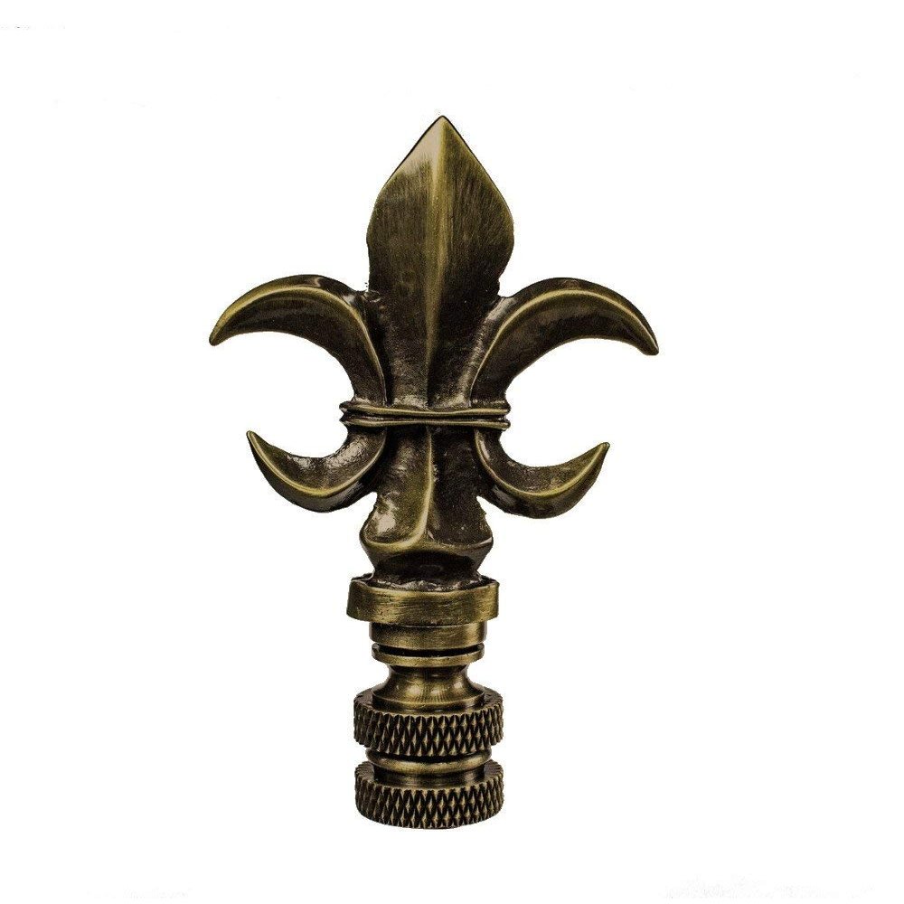 Brass Fleur-de-Lis Lamp Shade Finial