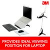 3M Laptop Stand, Raise Screen Height to Reduce Neck Strain, Vertical Design Allows You to Bring Screen Closer, Compact Foot Print Saves Desk Space, Non-Skid Base Keeps Laptop Secure, Black (LX550) view 2