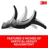 3M Laptop Stand, Raise Screen Height to Reduce Neck Strain, Vertical Design Allows You to Bring Screen Closer, Compact Foot Print Saves Desk Space, Non-Skid Base Keeps Laptop Secure, Black (LX550) view 3