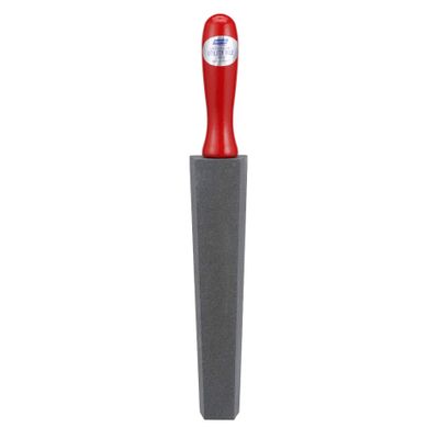 Norton Crystolon Utility File Sharpening Stone with Wooden Handle, Premium Silicon Carbide, 14'' Overall Length, Grit Coarse