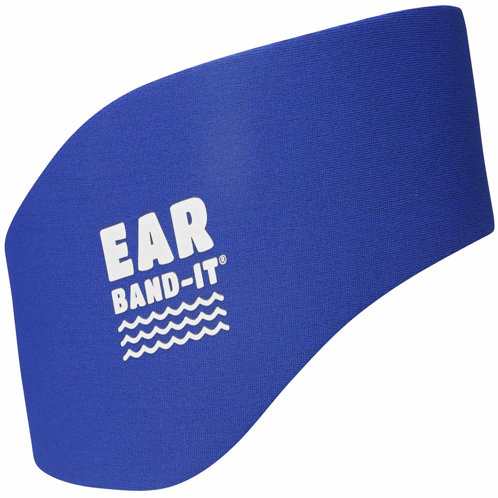 Earvolution Ear Band-It Original Swimming Headband for Kids/Adults - Invented by Ear, Nose, and Throat Doctor- Durable Neoprene Maximizes Protection - Putty Buddies Sold Separately - Blue - Medium