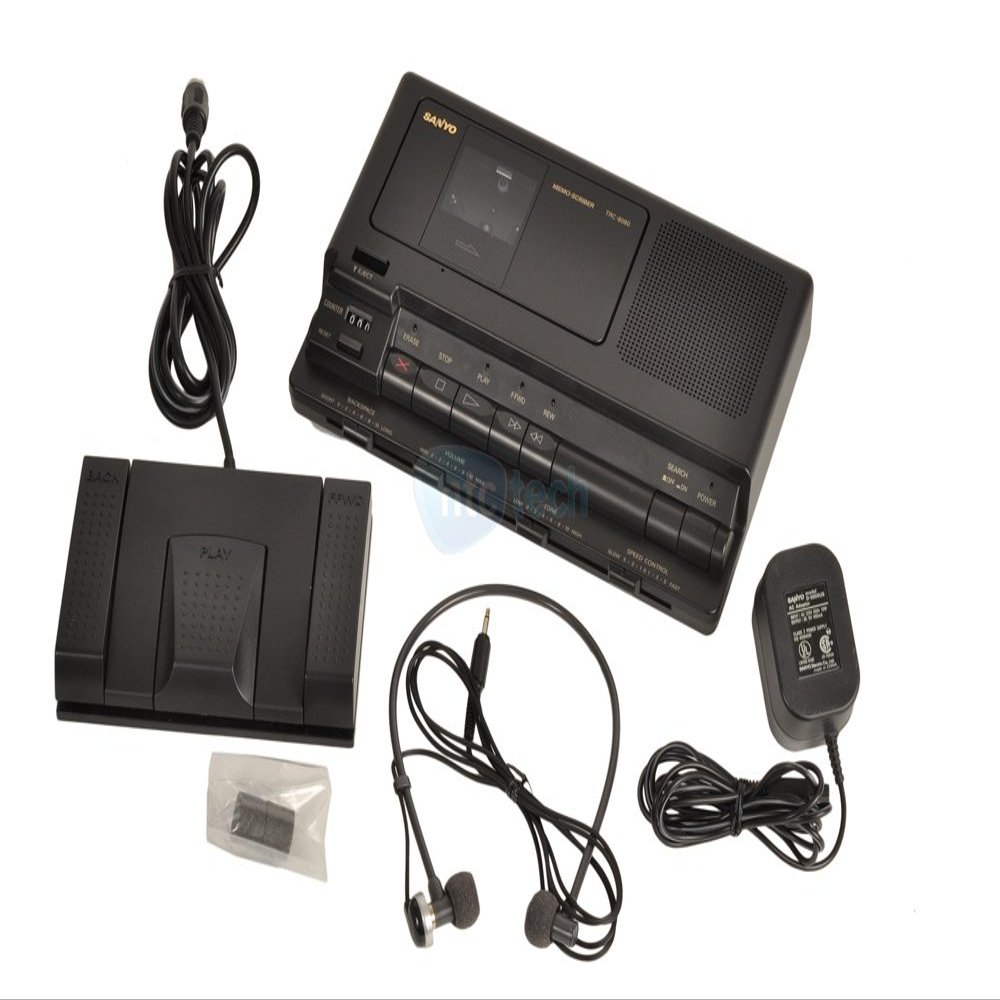 Sanyo TRC8080 Analog Standard Cassette Transcriber w/Microprocessor