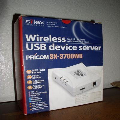 SILEX TECHNOLOGY PRICOM USB Wireless USB Device Server SX-3700WB