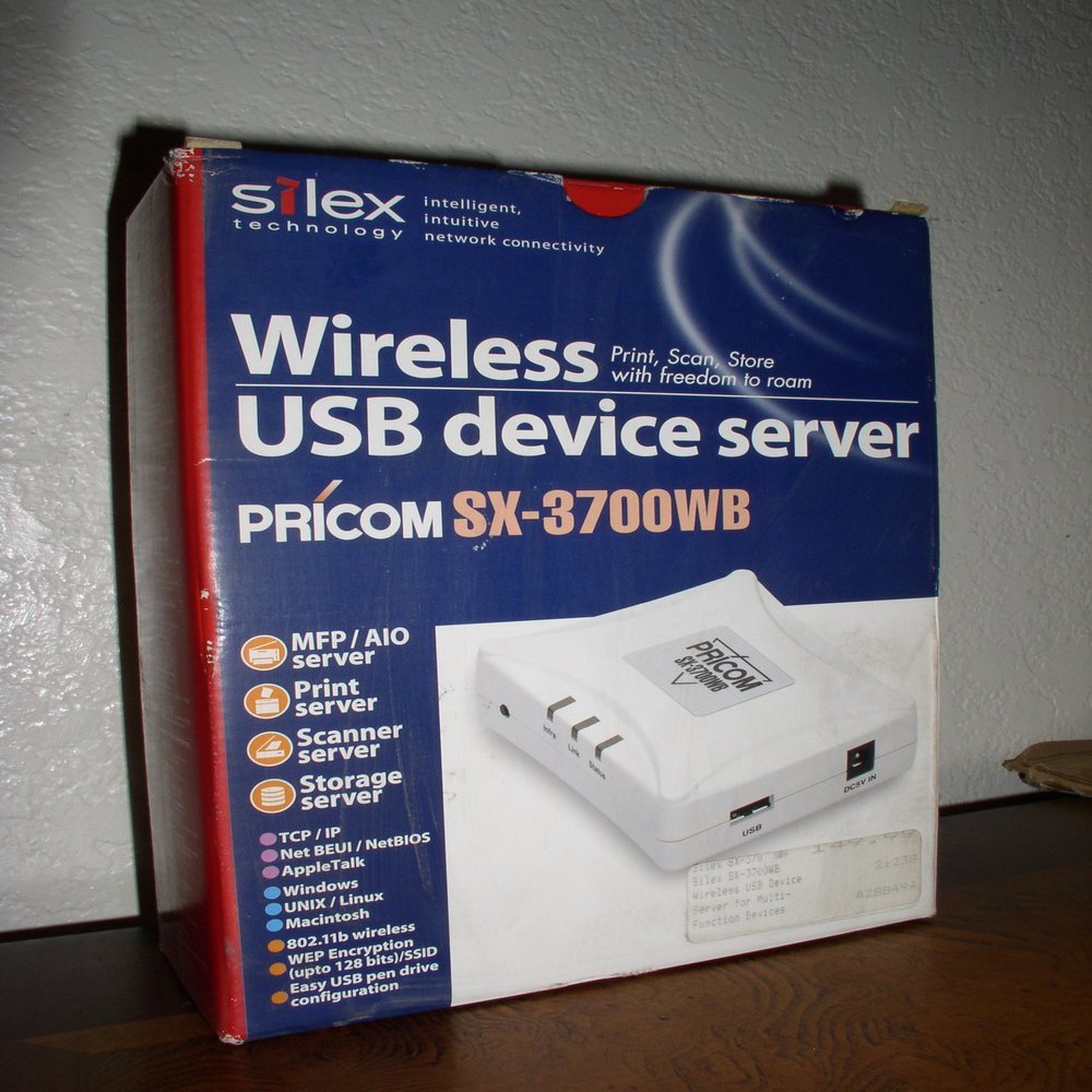 SILEX TECHNOLOGY PRICOM USB Wireless USB Device Server SX-3700WB