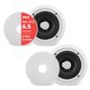 Pyle 6.5'' In-Wall/In-Ceiling Midbass Speakers (Pair) - 2-Way Woofer Speaker System Directable 1 Titanium Dome Tweeter Flush Mount Design w/ 65Hz - 22kHz Frequency Response 250 Watts Peak - PDIC60 view 1
