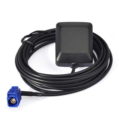 Eightwood Waterproof Active Navigation GPS Antenna Fakra Blue C Female Right Angle Magnetic Base for Car Stereo Head Unit