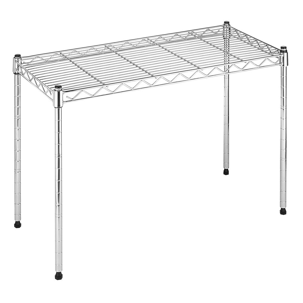 Whitmor Wire Shelving Unit, Metal Storage Shelves, Durable Heavy Duty Shelf, Easy Assembly for Pantry, Kitchen, Garage, Plant, 14" x 30" x 15"