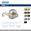Schlage F10 V FLA 605 Flair Door Lever, Hall & Closet Passage Lock, Bright Brass view 2