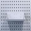 Triton Products 56120-WHT 12 x 10 in. Epoxy Powder Coated LocBoard Steel Shelf with 6 Holes for Garment Hangers White view 2