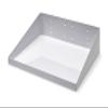 Triton Products 56120-WHT 12 x 10 in. Epoxy Powder Coated LocBoard Steel Shelf with 6 Holes for Garment Hangers White view 4