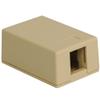 ICC 1-Port Surface Mount Box for Slim/Wide Keystone Jacks, Ivory, 1-Pack view 1
