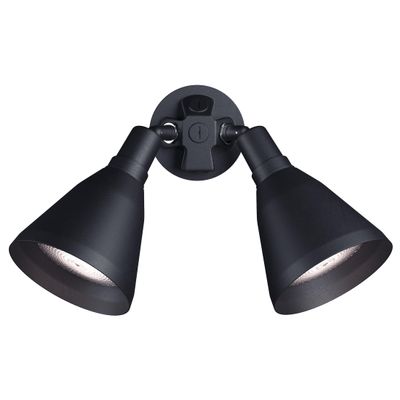 Progress Lighting 2-Light Swivel Flood Light, Black