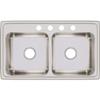 Elkay LR33194 Lustertone Stainless Steel Equal Double Bowl Top Mount Sink view 1