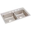 Elkay LR33194 Lustertone Stainless Steel Equal Double Bowl Top Mount Sink view 2