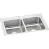 Elkay Lustertone Classic LR33214 Equal Double Bowl Drop-In Stainless Steel Sink view 1