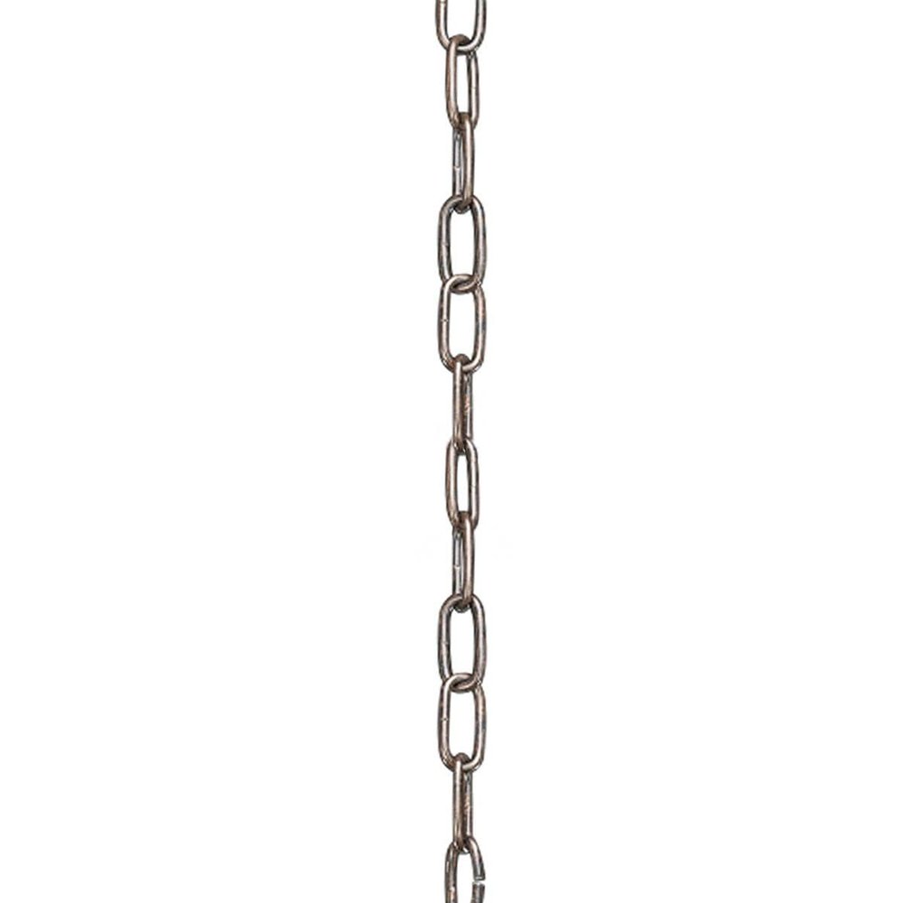 Progress Lighting Accessory Chain - 10' of 9 Gauge Chain, Indoor & Outdoor, P8757-77, Forged Bronze