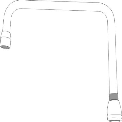 Moen S0009 Commercial M-Dura 10-Inch Reach Double Bend Spout 5.75-Inch to Aerator, Chrome