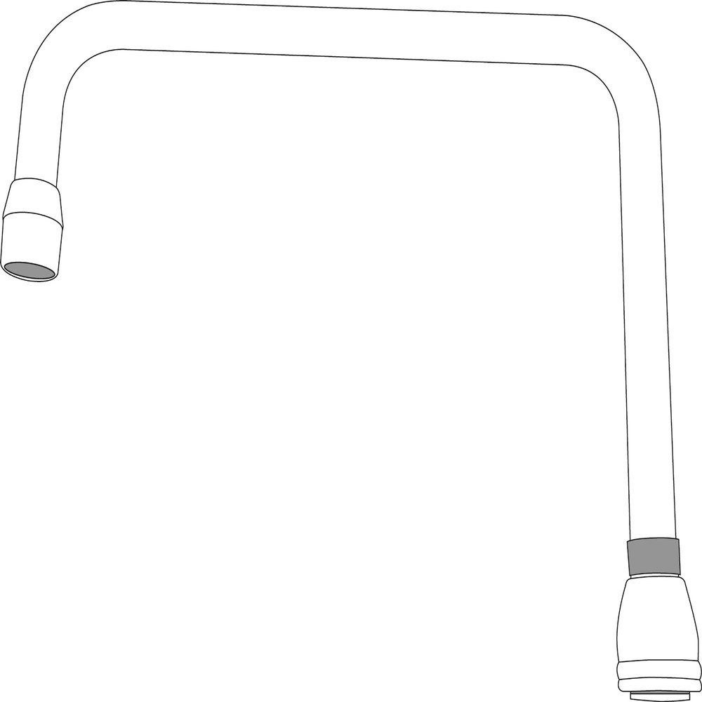 Moen S0009 Commercial M-Dura 10-Inch Reach Double Bend Spout 5.75-Inch to Aerator, Chrome