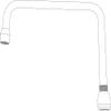 Moen S0009 Commercial M-Dura 10-Inch Reach Double Bend Spout 5.75-Inch to Aerator, Chrome view 1