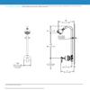 Speakman S-1496-AF Sentinel Mark II Shower Valve Combination with Cross Handle Indoor/Outdoor Shower Hardware Pressure Balance Exposed Shower Valve, Rough Chrome, 24.00"L x 5.13"W x 5.44"H view 4