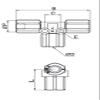 PneumaticPlus TUT-5/16 Composite Compression Tube Fitting, Union Tee, 5/16" (8 mm) Tube OD (5 Pack) view 2