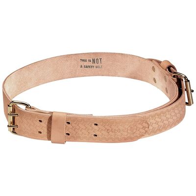 Klein Tools 5420S Tool Belt, Heavy-Duty Rugged Leather Ironworker Belt, Small