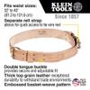Klein Tools 5420S Tool Belt, Heavy-Duty Rugged Leather Ironworker Belt, Small view 2