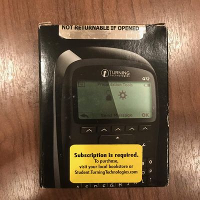 QT2 Turning Technologies Clicker RCQR-02 ResponseCard Keypad