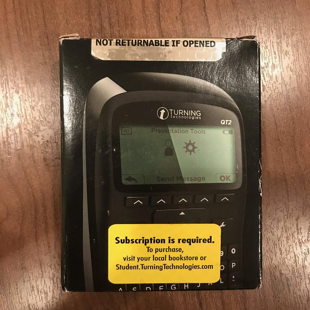 QT2 Turning Technologies Clicker RCQR-02 ResponseCard Keypad