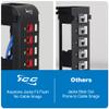 ICC 8 Port Blank Keystone Patch Panel with 89U Wall Mount Bracket, Works with Wide and Slim Profile Keystone Jacks (Sold Separately), UL Listed, Black, IC107BP8VB view 4