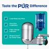 PUR PLUS Vertical Faucet Mount Water Filtration System, Lead-Reducing Filter, Great-Tasting Water, Easy Install, Lasts 100 Gallons, Compatible with Sinks with External Aerators, Chrome view 2