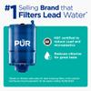 PUR PLUS Vertical Faucet Mount Water Filtration System, Lead-Reducing Filter, Great-Tasting Water, Easy Install, Lasts 100 Gallons, Compatible with Sinks with External Aerators, Chrome view 4