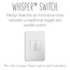 Legrand adorne 15 Amp Whisper Single-Pole 3-Way Light Switch in White Finish, ASWR1532W4 view 2