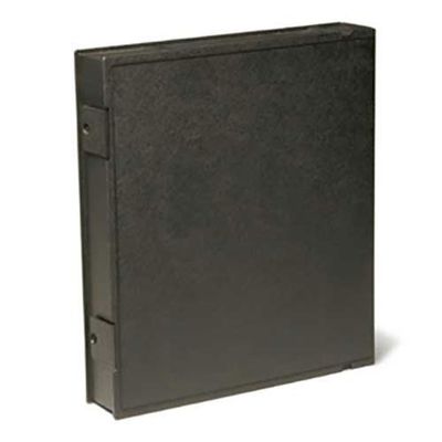 Adorama Plastic Storage Binder Box with 3 'O'-Rings, 9x11", Portrait Format, Color: Black